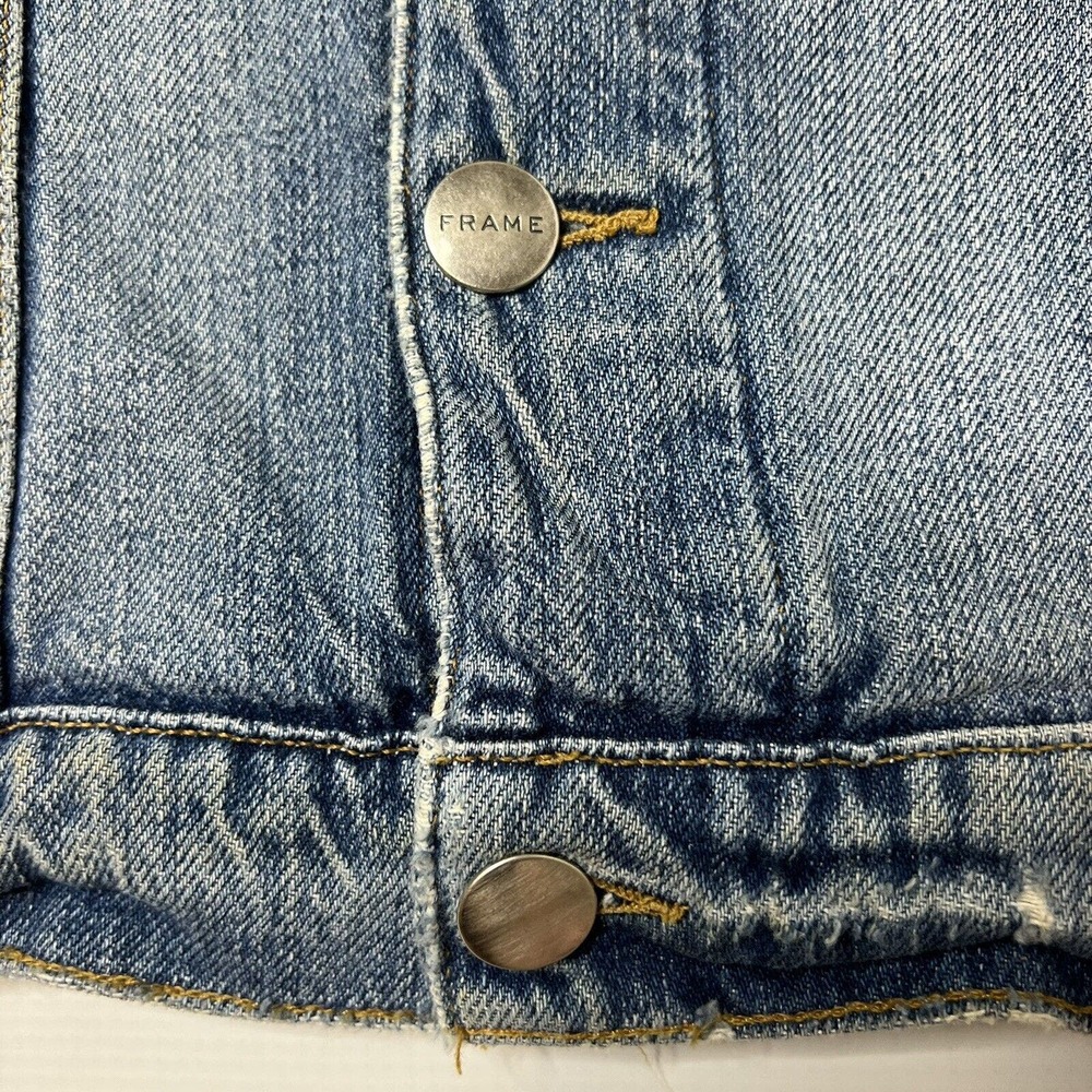 FRAME Le Vintage Jean Jacket In Canyon Cove Denim Womens XS - Picture 4 of 12